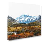 Aoraki Mount Crook New Zealand Canvas Print | Gallery Wrapped 30mm Frame Wall Art | 20x20 inches | Ready to Hang | Abstract Picture | Living Room Bedroom Lounge Office