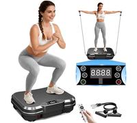 AoraPulse Vibration Plate Exercise Machine, Vibration Plate for Lymphatic Drainage Weight Loss, 400 Lbs Capacity Full Body Workout Vibrate Fitness Platform for Home Women Men
