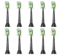 Aoremon Replacement Toothbrush Heads for Philips Sonicare DiamondClean, Black, Pack of 10