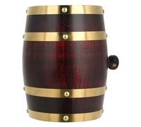 Aoresac 1.5 Liter, Handmade Oak with Stand, Pressure Tested for Leaks, Easy to Dispense Plastic Tap, Improve Taste Over Time with Useful Trace Elements, Ideal for Wine, Brandy, Whiskey, (1.5L)