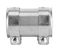 Aoresac 3in 76mm Exhaust Pipe Connector Double Clamp Joiner Galvanized Steel Sleeve Universal Tube Repair Parts, Heavy Duty Exhaust Pipe Sleeve, No Need to Drill or Weld, Adjustable