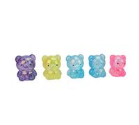 Aoresac 5 Bear Squeeze Ball Mixed Color Stress Relief Soft Elastic Slow Rising Dough Balls, Hand Therapy Fun Toys for Kids and Adults, Decorative Loved Ones