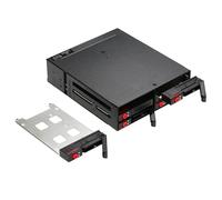 Aoresac 6-Bays Mobile Backplane for 2.5'' HDD/SSD, with Cooling Fan Locker, Hot-swap 6Gbps Transmission Supports 7-9.5mm HDD CASE, Great Heat Dissipation for PC 5.25'' Drive Bay