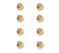 Aoresac 8Pcs 1/24 RC Hex Nut Brass Wheel Lock Nut Set, Wear Proof, Easy to Twist, for Axial SCX24, Ideal Replacement, Standard Size, Made of Premium Brass Material, Rust Proof (5mm)