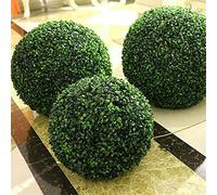 Aoresac Advanced Plastic Artificial Topiary Ball, 1 Pcs, 10cm, 15cm, 20cm, 25cm, 30cm, 40cm, Two Halves for Home Outdoor Wedding Party Decoration Plants Grass Ball with Green Plastic (1)