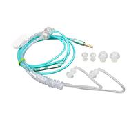 Aoresac Air Tube Earbuds Radiation Free 3.5mm Binaural Wired (Green) | Silicone Ear Tips, PU Cable, Travel Running Gym, Laptop Tablet Compatibility, 3.5mm Headset, Stereo Calls