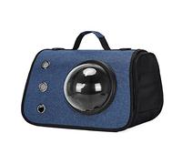 Aoresac Airline Approved Cat Carrier, Comfortable Pet Travel Carrier with Transparent Window and Foldable Design, for Cats Small Dogs Under 13LBS (Dark blue)