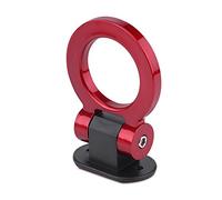 Aoresac Car Traction Hook Round Ring Towing Bars, ABS Plastic, Sturdy, Portable, Red/Golden/Silver/Black, Space-saving, Universal Fit for (Red)