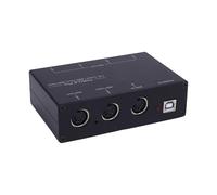 Aoresac MIDI Splitter 6 Channel USB MIDI Host Box Efficient Interface For Electronic Piano USB to Converter For Music Production Studio Aluminum Alloy