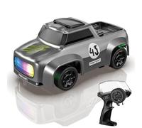 Aoresac Mini Remote Control Drift Car Dynamic Lighting for Kids 2.4GHz High Speed Racing Toy for Boys Girls, ABS Material (Gray)