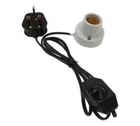 Aoresac Reptile Ceramic Heat Lamp Holder, E27 Socket Reptile Light Fixture for Lizard Tortoise, Suitable for All Reptiles and Socket Connection, Made of Premium Ceramic, Easy to Install (UK Plug)