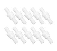 Aoresac Single Way Check Valve Connect The Hose to Prevent The Backflow of Gas or Liquid,PE Check Valve Easy to Replace Broken,Good,High Temperature and for Industry,Fish Tank, Food (10mm White)