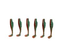 Aoresac Soft Baits T Tail Fishing Lure Paddle Tail Swimbaits Soft Plastic Swimbaits 6.7cm Dual Color Slow Sinking Silicone 6 Pack with Lifelike Swimming Action for Bass (6pcs Pack)