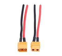 Aoresac XT60 Male Cable, 2Pcs/Set Female Connector Adapter 14AWG Silicone Cable Wire RC Accessory, Ease to Reuse, RC Accessory with Silicone Jacket and Low Proofness to High Current,