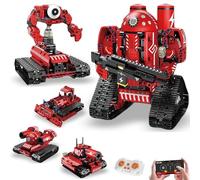 AoreSpty Building Blocks Robot Kit, 5-in-1 Remote Control Excavator & Construction Toys, App Coding Robot, Boys Gifts Age 10 11, Toys for Boys Age 10, 495 Pieces