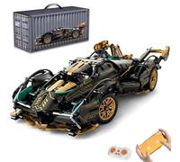 AoreSpty RC Building Kit, 1:14 Remote Control Car with LED Lights, 975Pcs STEM Toys for Boys Age 10, Immersive Build Your Own Remote Control Car, Cool Teenage Boy Gifts for Tech Hobbyists