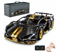 AoreSpty Remote Control Car Building Kit, 790Pcs 1:14 Black Gold Supercar Build Your Own Set, STEM Toys & Educational Boys Toys, for 10 11 12 Year Old Boy, APP & 2.4GHz RC Car with Lights