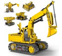 AoreSpty STEM Building Blocks Kit - 555-Piece Remote Control Digger, Robot & Loader Set | Educational Toy for Kids 8+ | Remote Control & App