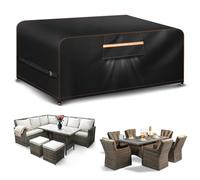 Aoretic Outdoor Garden Furniture Covers Waterproof Rectangular with Air Vent Garden Table Cover Waterproof for Patio Bistro Set Rattan Sofa Chairs