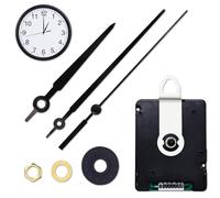 Aoreun Clock Mechanism, Wall Clock Quartz Movement Mechanism Silent Quartz with 3 Sets Aluminium Clocks Hands, Battery Powered Short and Long Shaft Movement Kit for DIY Repair Parts Replacement