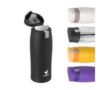 AORIN 18/8 Stainless Steel Water Bottle, 350ml Vacuum Insulated Metal Bottle, Leakproof Drinks Bottle, BPA Free, Hot & Cold Compatible, Portable Flask for Gym, Sport, Daily