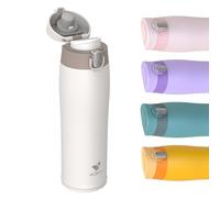 AORIN 18/8 Stainless Steel Water Bottle, 500ml Vacuum Insulated Metal Bottle, Leakproof Drinks Bottle, BPA Free, Hot & Cold Compatible, Portable Flask for Gym, Sport, Daily