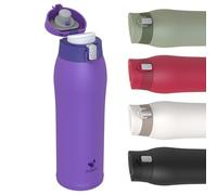 AORIN 18/8 Stainless Steel Water Bottle, 750ml Travel Cup, BPA Free, Leakproof Drinks Bottle, Vacuum Insulated Metal Water Bottles, Portable Flask for Fitness, Gym, Camping, Sports