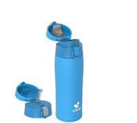 AORIN 18/8 Stainless Steel Water Bottle with 2 Lids, 500ml, Vacuum Insulated Metal Bottle, Leakproof Drinks Bottle, BPA Free, Hot & Cold Compatible, Portable Flask for Gym, Sport, Daily