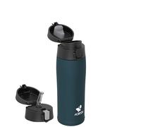 AORIN 18/8 Stainless Steel Water Bottle with 2 Lids, 500ml, Vacuum Insulated Metal Bottle, Leakproof Drinks Bottle, BPA Free, Hot & Cold Compatible, Portable Flask for Gym, Sport, Daily
