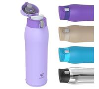 AORIN 18/8 Stainless Steel Water Bottle with 2 Lids, 750ml, Vacuum Insulated Metal Bottle, Leakproof Drinks Bottle, BPA Free, Hot & Cold Compatible, Portable Flask for Gym, Sport, Daily