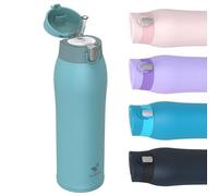 AORIN Stainless Steel Water Bottle, 750ml Insulated Water Bottles with Straw Flip Lid, Double Walled Metal Bottle Keep Drinks Hot & Cold, Leakproof, BPA-Free Flask for Travel, Sport, Gym