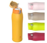 AORIN Stainless Steel Water Bottle, 750ml Insulated Water Bottles with Straw Flip Lid, Double Walled Metal Bottle Keep Drinks Hot & Cold, Leakproof, BPA-Free Flask for Travel, Sport, Gym