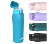 AORIN Stainless Steel Water Bottle, 750ml Insulated Water Bottles with Straw Flip Lid, Double Walled Metal Bottle Keep Drinks Hot & Cold, Leakproof, BPA-Free Flask for Travel, Sport, Gym