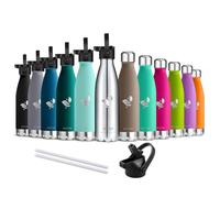 AORIN Vacuum Insulated Stainless Steel Water Bottle - 500ml - 24 hrs Cooling & 12 hrs Keep Warm - BPA Free - Mental Water Bottle for Work, Gym, Travel, Sports