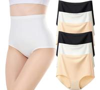 Aorine Womens Seamless Underwear Ice Silk Invisible Knickers Full Coverage Underpants Quick Dry Panty High Rise Panties Breathable Comfy Briefs 6 Pack