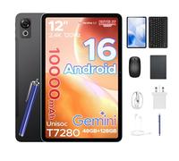 Aorlym P12 Tablet Android 16, 12 Inch Tablets, 48GB RAM + 128GB ROM/2TB TF, IPS 2.4K,120Hz Display, 10000mAh, 5G WiFi, T7280 Octa-core, 8MP+13MP, Gemini AI, Tablet with keyboard, Support Face ID, OTG