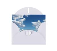 AoRom Blue Sky And White Clouds Printed Greeting Cards,Blank Folded Cards With Envelopes All Occasion,Blank Note Cards 4x6 Inch