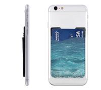 AoRom The Deep Ocean Printed Phone Card Holder,Leather Phone Card Holder,Adhesive Stick On Credit Card Pocket For Smartphones, White, 91701