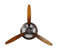 AOROTOE Pilot Gifts for Men Metal Antique Airplane Propeller Wall Clock Aviation Decor Masculine Wall Gifts Dad for Living Room Bedroom Rustic Wall Sculptures Claybank 29.5×26.4 Inches