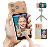 AorPixun Selfie Monitor Touchscreen, 4K 30fps Wireless Back Camera Monitor for iPhone & Android, 5'' Strong Magnetic Selfie Screen with 3000mAh Battery & Speaker, Fits for Vlog & Live Streaming, White