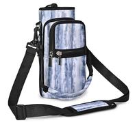 AORTDES 25/32/40/64oz Water Bottle Bag Holder Carrier-Insulated Crossbody Sling Case Sleeve with Strap & Pockets for Men Women Gym Cycling Travel Walking Hiking Camping (Ink Painting, 25oz)