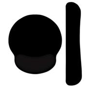 AORTDES Ergonomic Keyboard Mouse Pad Wrist Rest Support Set for Laptop/Computer/Desktop,Memory Foam Hand Rest Wrist Cushion for Gaming/Office,Lightweight Comfortable & Pain Relief (KWRP-Black)