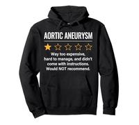 Aortic Aneurysm 1 Star Rating Funny Aortic Aneurysm Survivor Pullover Hoodie