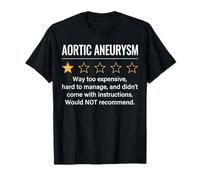 Aortic Aneurysm 1 Star Rating Funny Aortic Aneurysm Survivor T-Shirt