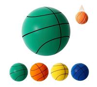 Aortom Silent House Basketball, Quiet Indoor Safe Premium Foam Ball for Training, Grooved PU Foam Design for Realistic Bounce, for Youth (Green,6 (28.5"))
