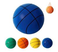 Aortom Silent House Basketball, Quiet Indoor Safe Premium Foam Ball for Training, Grooved PU Foam Design for Realistic Bounce, for Youth (Blue,6 (28.5"))