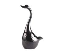 AORTULL Ceramic Toilet Brush and Holder,Cute Unique Decorative Toilet Bowl Brush Household Cleaning Tool for Bathtub,Black