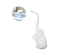 AORTULL Toilet Brush and Holder Set,Modern Ceramic Toilet Bowl Brush Holder,Cute Bathroom Decor, Non-Scratch Bristles, Space-Saving White Household Cleaning Tool for Bathtub