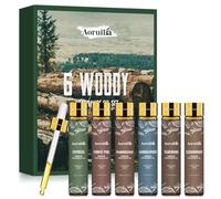 Aoruilia Woody Essential Oils Set for Men 6 x 10ml, Natural Scented Oil for Diffusers for Home, Humidifier, Candle Making - Cypress, Forest Pine, Frankincense, Sandalwood, Teakwood, Cedarwood