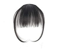 AorviDesigns™ Clip On Synthetic Front Bang Hair Fringe Hair Extension, Black, Pack Of 1